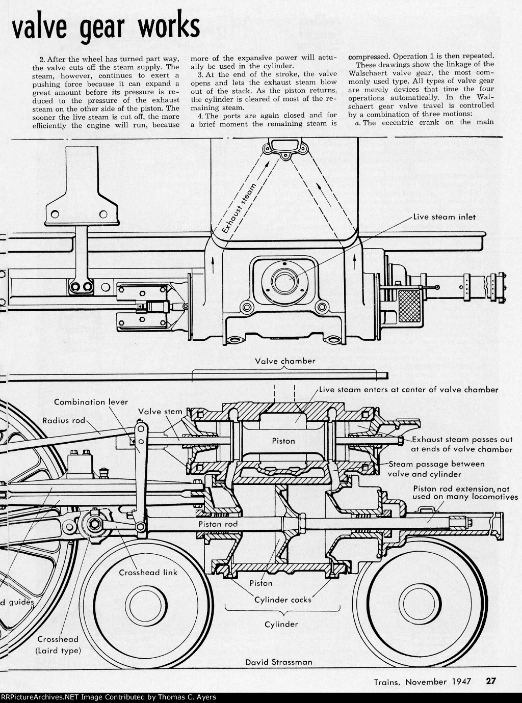 "How The Walschaert Valve Gear Works," Page 27, 1947